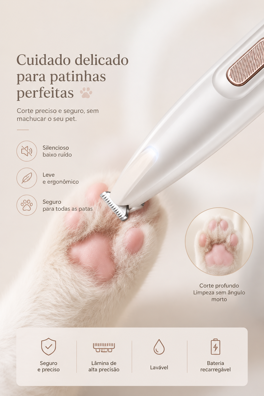 LINO • Cortapelos resistente al agua